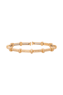 18K Yellow Gold Diamond Spring Bracelet