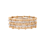 Sidney Garber 18K Yellow Gold Diamond Spring Bracelet