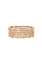 18K Yellow Gold Diamond Spring Bracelet