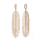 Sidney Garber 18K Yellow Gold Feathers That Move Earrings