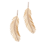 Sidney Garber 18K Yellow Gold Feathers That Move Earrings