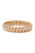 18K Yellow Gold Narrow Stretch Wave Bracelet