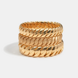 Sidney Garber 18K Yellow Gold Narrow Stretch Wave Bracelet