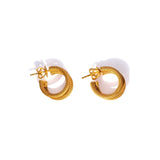 Marie-Hélène De Taillac 22K YG Extra Small Serafa 11mm Triple Hoops