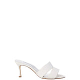 Manolo Blahnik Iacopo Open Toe Mule in White