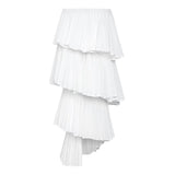Alaia White Knit Spiral Skirt