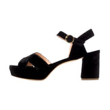 Rupert Sanderson Deidre Crushed Velvet Platform Sandal