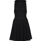 Alaia Noir Polo Skater Dress in Pique