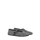 Alaia Black Strass Lambskin Ballerina Flats