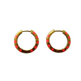 Alice Cicolini 14K YG Memphis Pave Candy Hoops with Champagne Diamonds