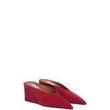 Alaia Cube Wedge Mule in Suede