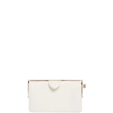 Gabriela Hearst Carrington Clutch in Ivory Textured Leather