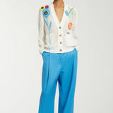 Mira Mikati Flower Crochet Cardigan