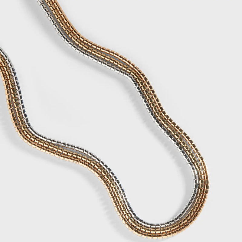 18K Yellow Gold 16" Short Narrow Ophelia Necklace