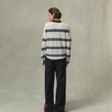 Stripe Mohair LS Polo