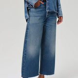 Ayla Raw Hem Crop in Doheny