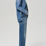 Ayla Raw Hem Crop in Doheny