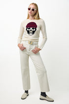 Intarsia Sailor Skull Pullover