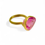 Marie-Hélène De Taillac 22K YG Pink Candy Tourmaline Princess Ring