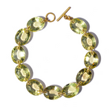 Marie-Hélène De Taillac 20K Yellow Gold Oval Lemon Quartz 7" Bracelet