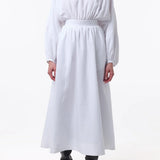 Gabriela Hearst Ahmose Maxi Dress in White Aloe Linen