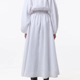 Gabriela Hearst Ahmose Maxi Dress in White Aloe Linen