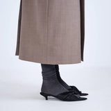 Coupole Knotted Open Toe - Deep Black