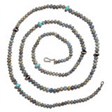 Ileana Makri Grey Sapphire Beaded Necklace (100cm)