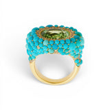 Ileana Makri Turquoise & Tourmaline Sea Foam Ring