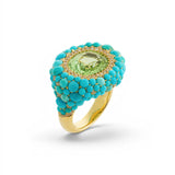 Ileana Makri Turquoise & Tourmaline Sea Foam Ring
