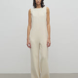 The Row Levante Jumpsuit in Wool - Ivory