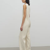 The Row Levante Jumpsuit in Wool - Ivory