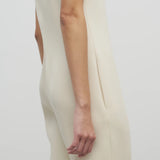 The Row Levante Jumpsuit in Wool - Ivory