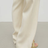 The Row Levante Jumpsuit in Wool - Ivory