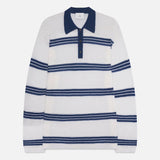 Stripe Mohair LS Polo