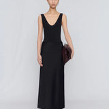 Long Skirt in Double Satin
