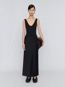 Long Skirt in Double Satin