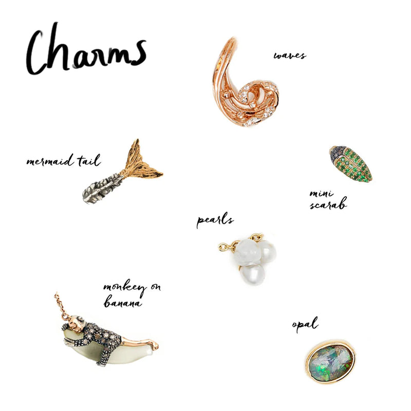 18K Yellow Gold Charm Necklace