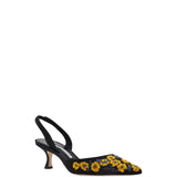 Manolo Blahnik Carolyne Gala Silk Slingback Pump