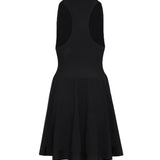 Alaia Noir Polo Skater Dress in Pique
