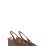 Alaia Cube Wedge Slingbacks in Satin