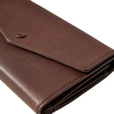 Arts & Science Flap Bi-Fold Wallet in Dark Brown