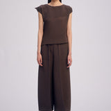 Issey Miyake Plaster Pleats Solid Blouse