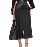 Alaia Noir Fringed Leather Belt