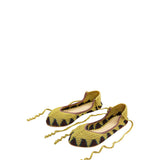 Kashura Crochet Ballerina Flat in Mustard Yellow