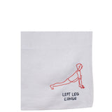 Kilometre Paris Left Leg Lunge Embroidered Napkin