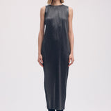 Issey Miyake Glossed Metal Pleats Dress