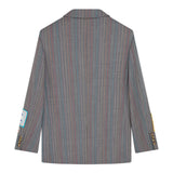 Mira Mikati Embroidered Word Patch Single Breasted Jacket