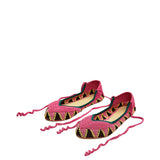 Kashura Crochet Ballerina Flat in Dragonfruit Pink