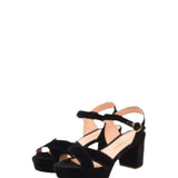 Rupert Sanderson Deidre Crushed Velvet Platform Sandal